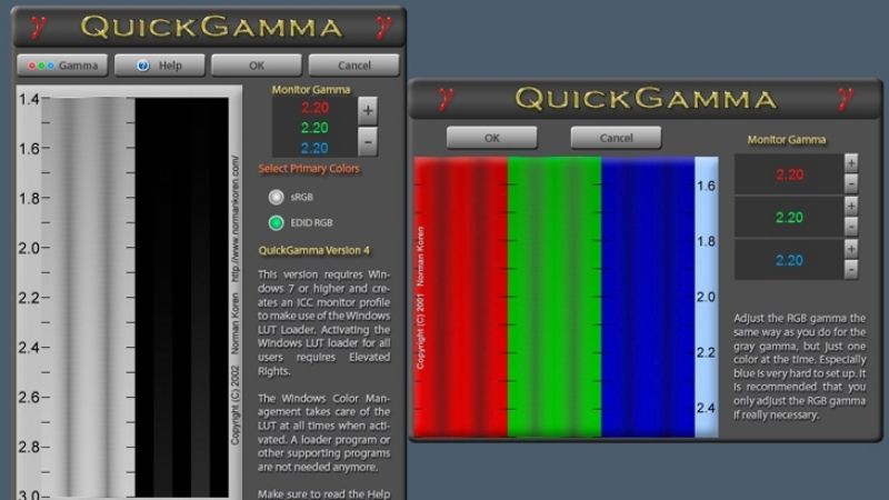Phần mềm QuickGamma